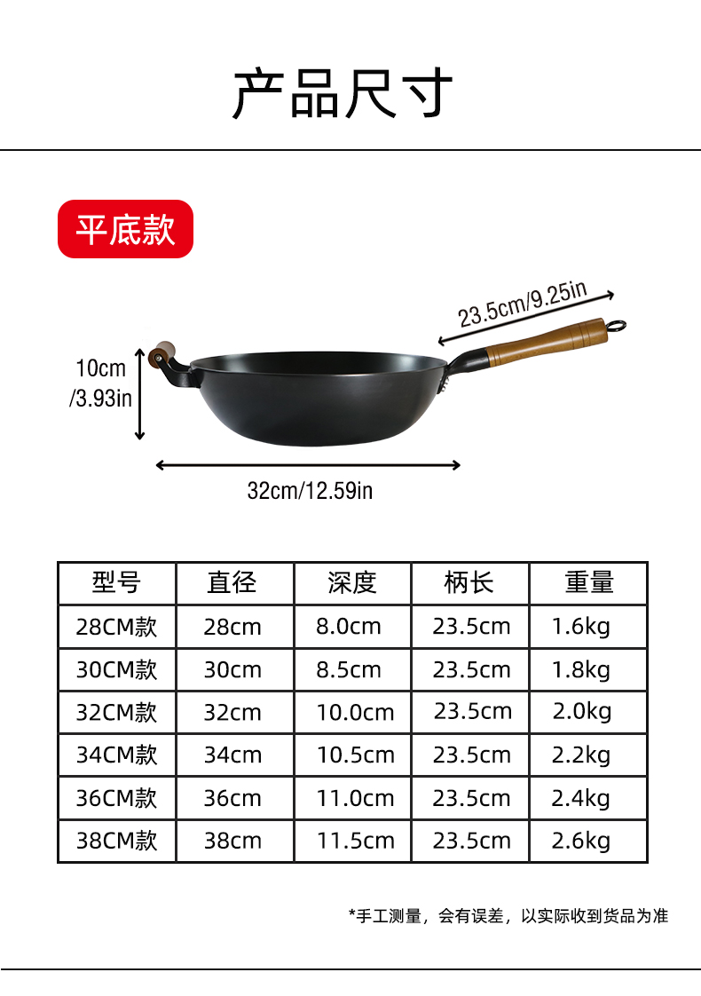 经典真不锈平底/圆底炒锅插图(2)