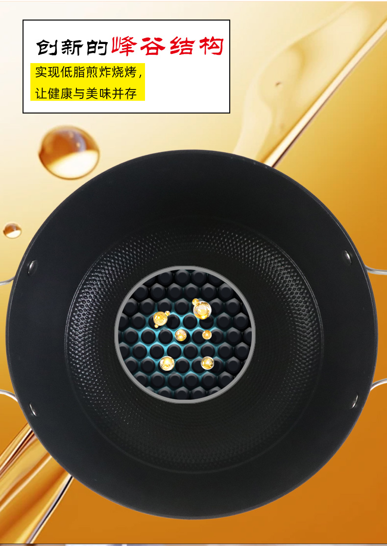 低脂烹饪纹理系列珐琅不粘铸铁深炖锅插图(1)
